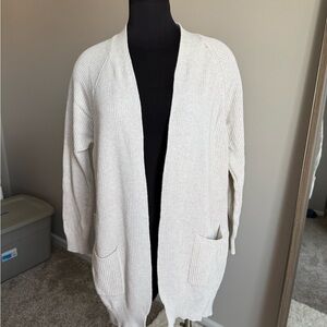 BP Cream Open-Front Cardigan